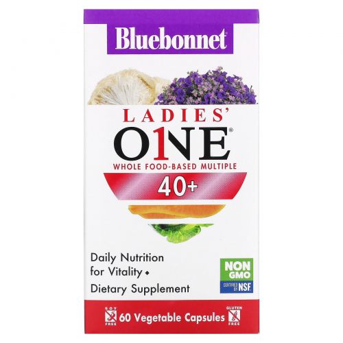 Bluebonnet Nutrition, Ladies One, комплекс из цельных продуктов, от 40 до 60 растительных капсул