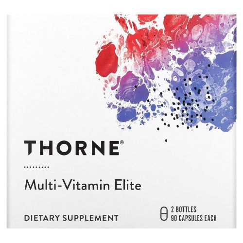 Thorne Research, Multi-Vitamin Elite, A.M. & P.M., 2 Bottles, 90 Capsules Each