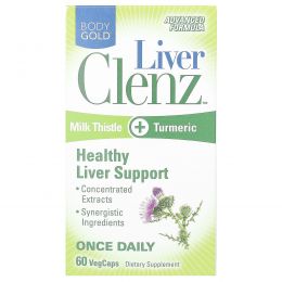 BodyGold, Liver Clenz, 60 растительных капсул