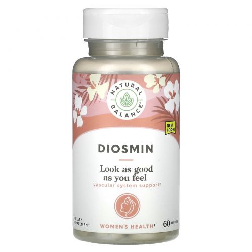 Natural Balance, Диосмин, поддержка здоровья вен, 60 таблеток