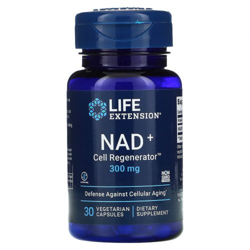 Life Extension, NAD + Cell Regenerator, никотинамид рибозид NIAGEN, 300 мг, 30 вегетарианских капсул