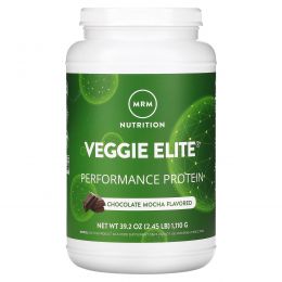 MRM, MRM, Veggie Elite, белок для повышения производительности, со вкусом шоколадного мокко, 2,4 фунта (1110 г)