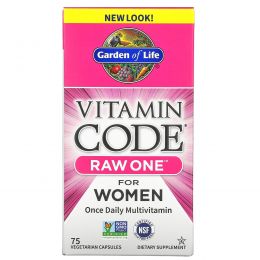 Garden of Life, Чистые витамины для женщин, 75 ультраабсорбирующихся капсул на растительной основе