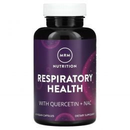 MRM Nutrition, средство для здоровья дыхательной системы с кверцетином и NAC, 60 веганских капсул