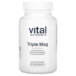 Vital Nutrients, Triple Mag, 250 mg, 90 Vegetarian Capsules