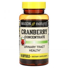 Mason Natural, Клюква для здоровья мочевыводящих путей, 90 мягких таблеток