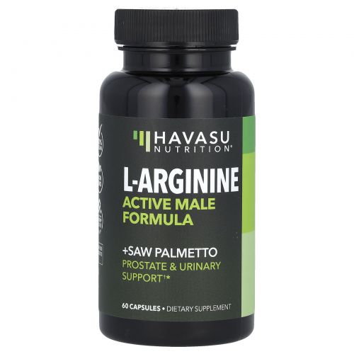 Havasu Nutrition, L-аргинин, активная формула для мужчин, 60 капсул