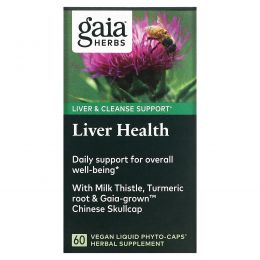 Gaia Herbs, Здоровье Печени 60 овощных жидких фито-капсул