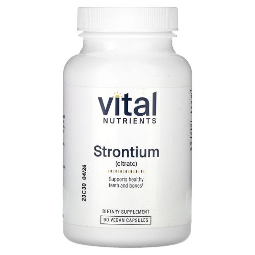 Vital Nutrients, цитрат стронция, 90 растительных капсул