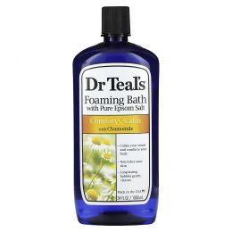 Dr. Teal's, пенка для ванн, с чистой английской солью, с ромашкой, 1000 мл (34 жидк. унции)