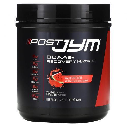 JYM Supplement Science, BCAA + Recovery Matrix, арбуз, 630 г (22,2 унции)