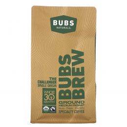 BUBS Naturals, Bubs Brew, The Challenger Single Origin, Ground, Medium Roast, 12 oz (340 g)