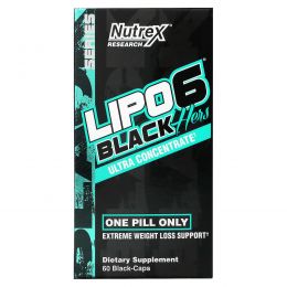 Nutrex Research Labs, Lipo 6 Black Hers, ультраконцентрированный, 60 черных капсул