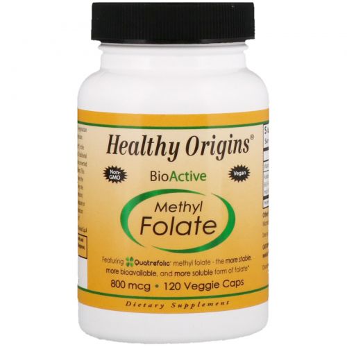 Healthy Origins, Methyl Folate 800 MCG, 120 Veggie Caps