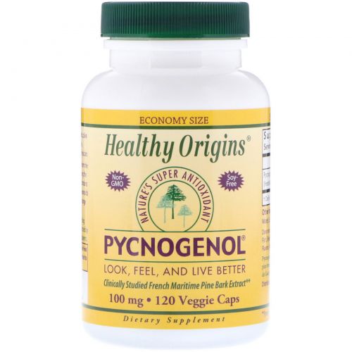 Healthy Origins, Пикногенол, 100 мг, 120 капсул в растительной оболочке