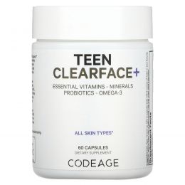 Codeage, Teen Clearface Vitamins, для всех типов кожи, 60 капсул