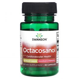 Swanson, Октакозанол, максимальная эффективность, 20 мг, 30 капсул
