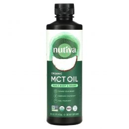 Nutiva, Organic MCT Oil From Coconut, Unflavored, 16 fl oz (473 ml)