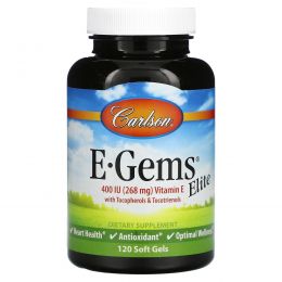 Carlson Labs, E•Gems Elite, 400 МЕ, 120 гелевых капсул