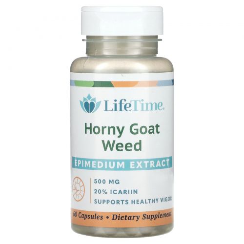 LifeTime Vitamins, Horny Goat Weed, 500 mg , 60 Capsules
