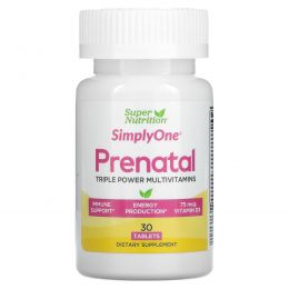 Super Nutrition, SimplyOne, PreNatal, Triple Power Multivitamins, 30 Tablets