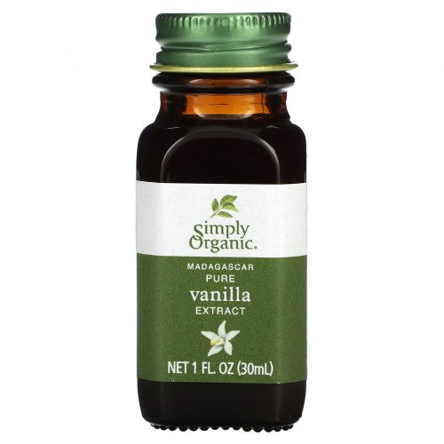 Simply Organic, мадагаскарский чистый экстракт ванили, 30 мл (1 жидк. унция)