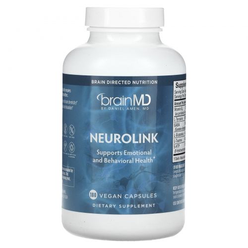 BrainMD, Neurolink, 180 веганских капсул