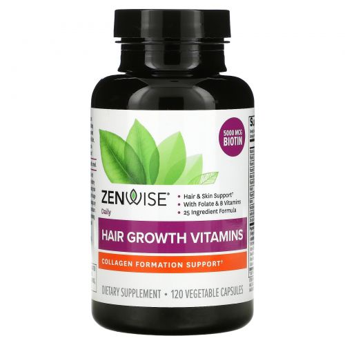 Zenwise Health, Hair Growth, Vitamins Plus DHT Blocker, 120 Veggie Caps