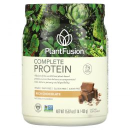 PlantFusion, Полный растительный белок, шоколад, 1 фунт (454 г)