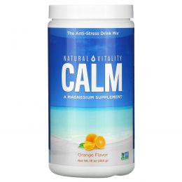 Natural Vitality, Natural Calm, антистрессовый напиток, со вкусом натурального апельсина, 16 унций (453 г)