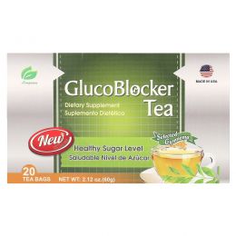 Longreen Corporation, Чай GlucoBlocker, 20 чайных пакетиков, 2,12 унции (60 г)