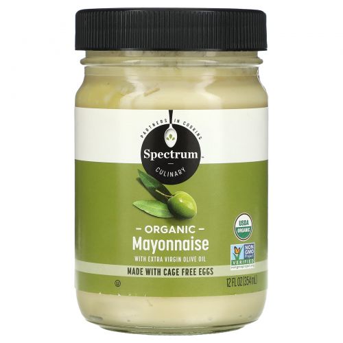Spectrum Naturals, Органический майонез с оливковым маслом, 12 жидких унций (354 мл)