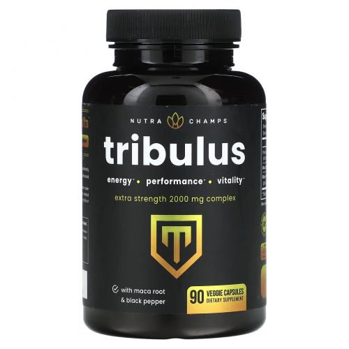 NutraChamps, Tribulus, Extra Strength, 666 мг, 90 растительных капсул