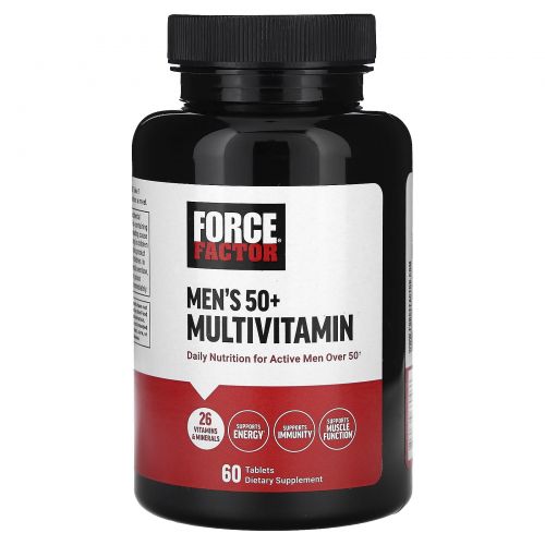 Force Factor, мультивитамины для мужчин старше 50 лет, 60 таблеток
