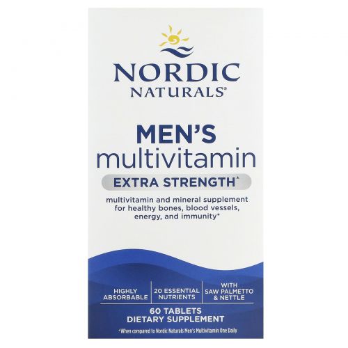 Nordic Naturals, Мультивитамины для мужчин, с повышенной силой действия, 60 таблеток