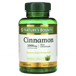 Nature's Bounty, Cinnamon, Plus Chromium, 2000 mg, 60 Capsules