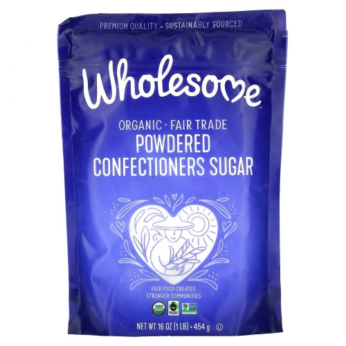 Wholesome, Organic Powdered Confectioners Sugar, 1 lb (454 g)