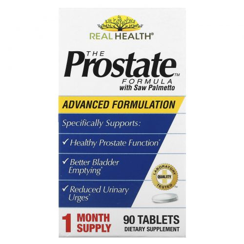 Real Health, The Prostate Formula with Saw Palmetto, 90 Tablets