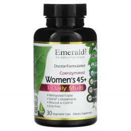 Emerald Laboratories, CoEnzymated, Multi Vit-A-Min, мультивитамины для женщин 45+, с коэнзимами 30 вегетарианских капсул