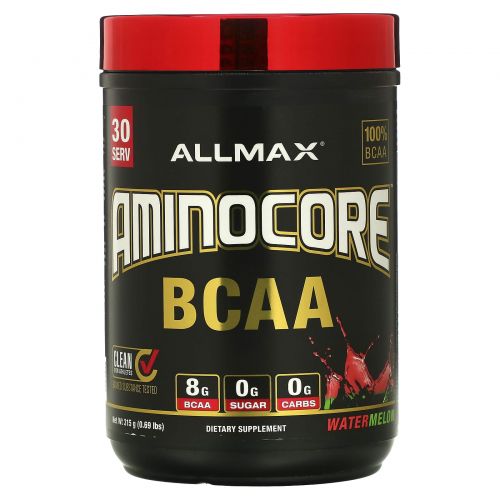 ALLMAX Nutrition, AMINOCORE BCAA, Watermelon, 0.69 lbs (315 g)