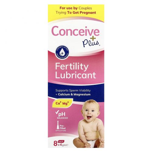 Conceive Plus, Лубрикант для повышения фертильности, 8 упаковок по 4 г