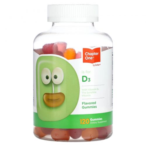 Zahler, Витамин D3, со вкусом, 120 жевательных таблеток