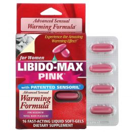 appliednutrition, Libido-Max Pink, for Women, 16 Fast-Acting Liquid Soft-Gels