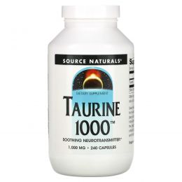 Source Naturals, Таурин 1000, 1000 мг, 240 капсул