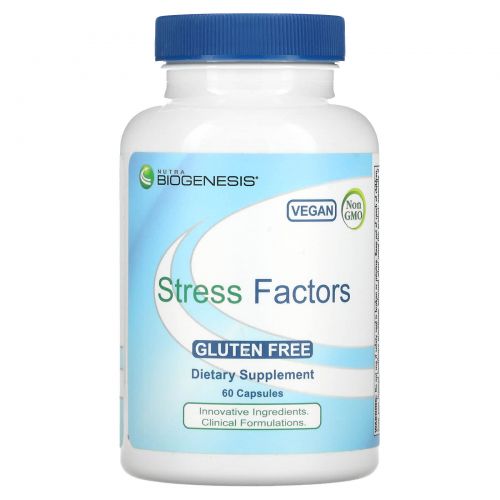 Nutra BioGenesis, Stress Factors, 60 Veggie Caps