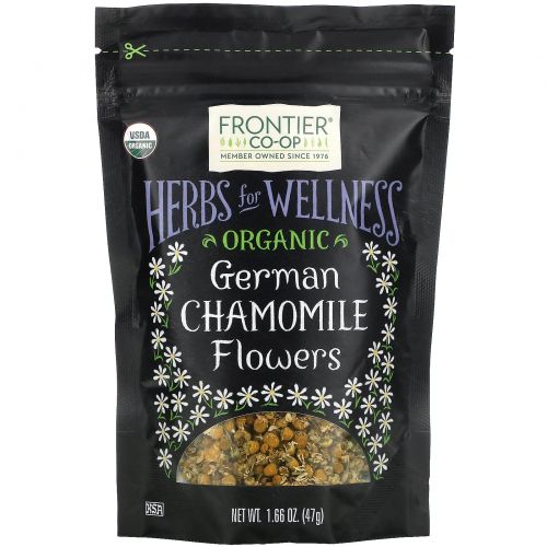 Frontier Natural Products, Organic German Chamomile Flowers, 1.66 oz (47 g)