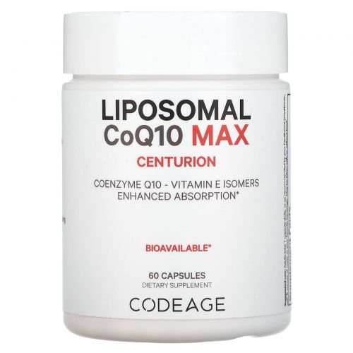 Codeage, Liposomal CoQ10 Max, центурион, 60 капсул