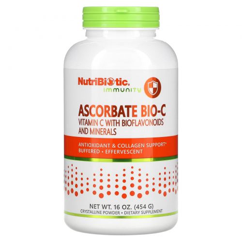NutriBiotic, Immunity, аскорбат Bio-C, витамин C с биофлавоноидами и минералами, 454 г (16 унций)