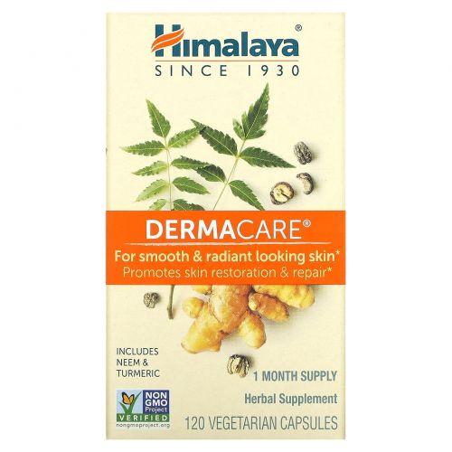 Himalaya Herbal Healthcare, DermaCare, уход за кожей, 120 вегетарианских капсул
