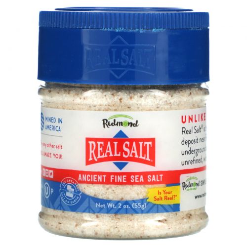 Redmond Trading Company, Real Salt, Ancient Fine Sea Salt, 2 oz (55 g)